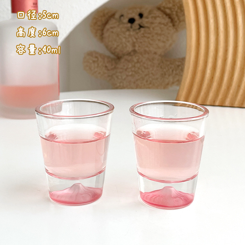 Ins風富士山小杯軽豪華ミニ清杯日本式焼酎杯セット焼酎杯一杯|undefined