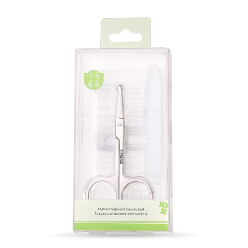 Kaqiduoduo professional nose hair scissors beauty round head small scissors stainless steel sharp hair trimmer eyebrow trimming scissors KK805