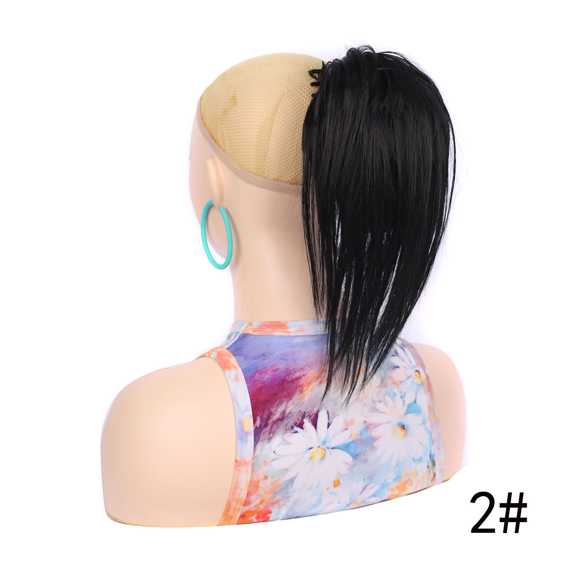 Foreign trade short wig ponytail, waterfall fountain ponytail, tall short hair ponytail, foreign trade gripper ponytail_voghion.com