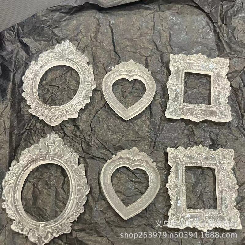 New transparent carved baroque photo frame Diy cream glue Gumei shooting baby House props wholesale in stock hot series New transparent carved baroque photo frame Diy cream glue Gumei shooting baby House props wholesale in stock hot series