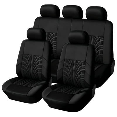 Seat cushion, seat cover: Cover and Cushion Manufacturer Wholesale - black-9-piece-set-five-seats