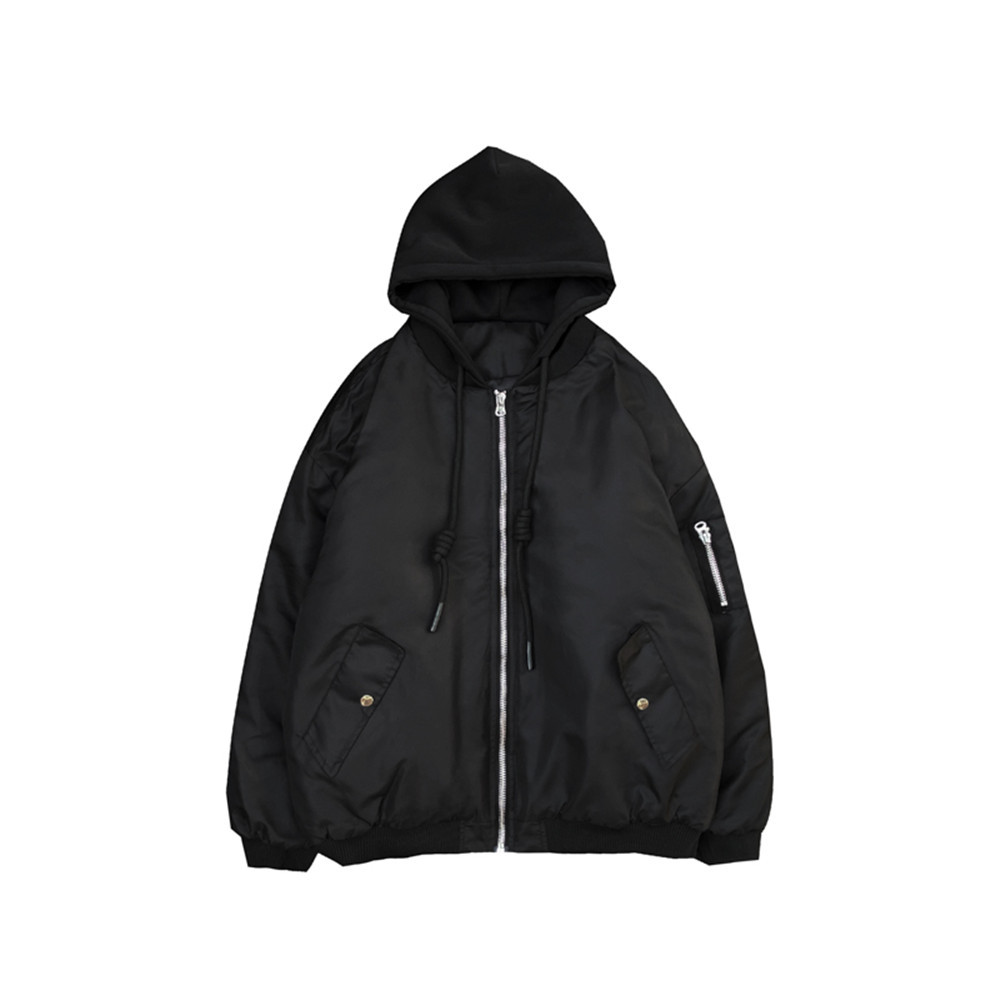 Chaqueta de piloto de algodón acolchado chaqueta de invierno de los hombres American High Street ejército verde dos Chaqueta de algodón engrosada uniforme de béisbol de la motocicleta de los hombres