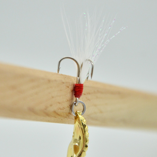 Lure Baits Wholesale with Reinforced Feather Hooks Freshwater Metal Baits for Largemouth Bass CHAO Grade Leech Shiny Baits