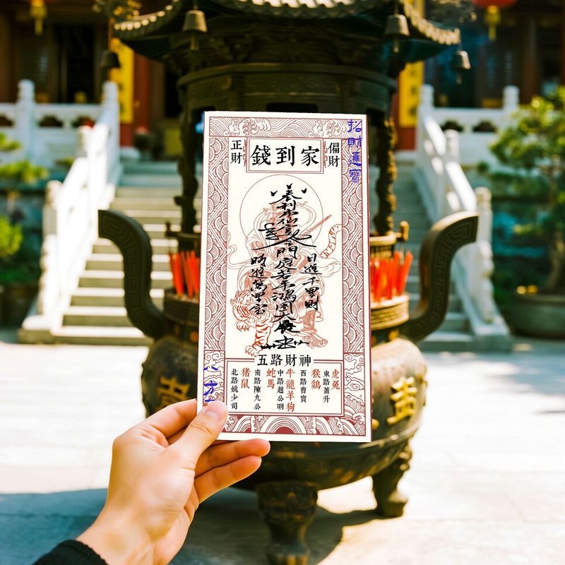 道家道观招财进宝文创小礼品钱母卡片赵公明财神五路财神手机贴纸|undefined