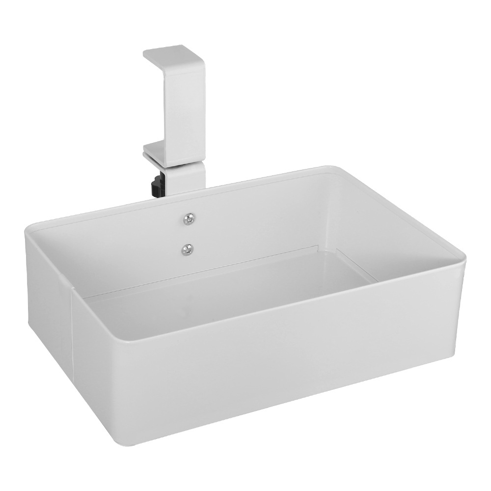 隠し収納バスケット 360 度回転収納ラック パンチフリー メイクアップ メタル収納ボックス デスク下収納ラック