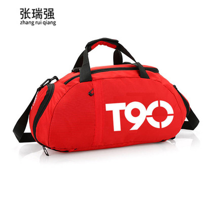 新款运动健身包女尼龙防泼水鞋位手提单肩休闲包男短途旅行双肩包|ru