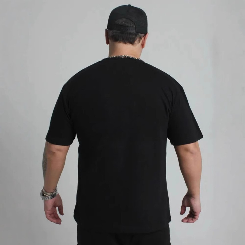 ヨーロッパステーション純綿半袖Tシャツメンズトレンディブランドデザインロシア文字プリントカジュアル万能サマートップス|undefined