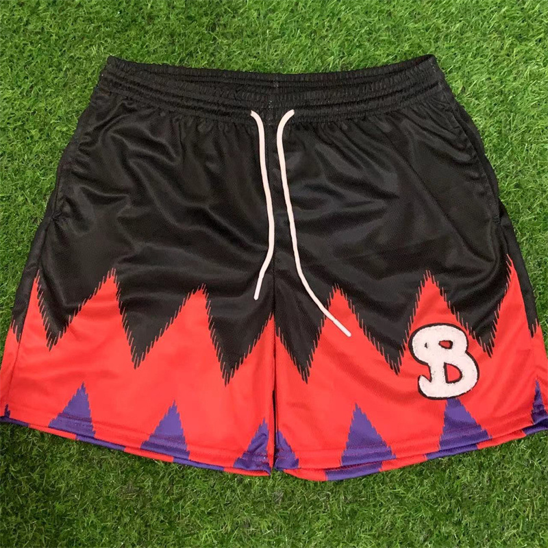 2025 New Summer Men's Shorts Men's and Women's Fashion Beach Seaside Sports Shorts Mesh Sports Quick-Drying Four Points