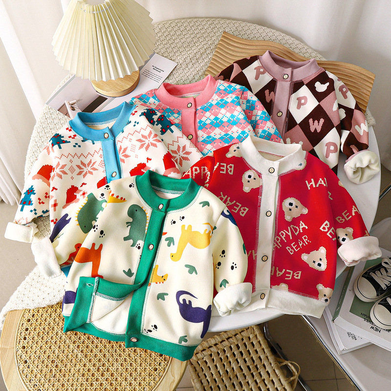 Children's Clothing Tops 25 Autumn and Winter New Styles for Boys and Girls, Warm Cardigans, Kidsren's Knitted Jackets, Thickeneded Outer Sweaters Children's Clothing Tops 25 Autumn and Winter New Styles for Boys and Girls, Warm Cardigans, Kidsren's Knitted Jackets, Thickeneded Outer Sweaters