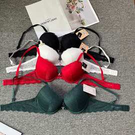 Italy女调整型蕾丝内衣混款有钢圈收副乳胸罩 bra文胸库存地摊