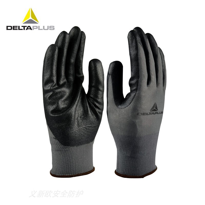 代尔塔201723 劳保丁腈涂层针织手套防切割透气耐磨防滑VE722NO通