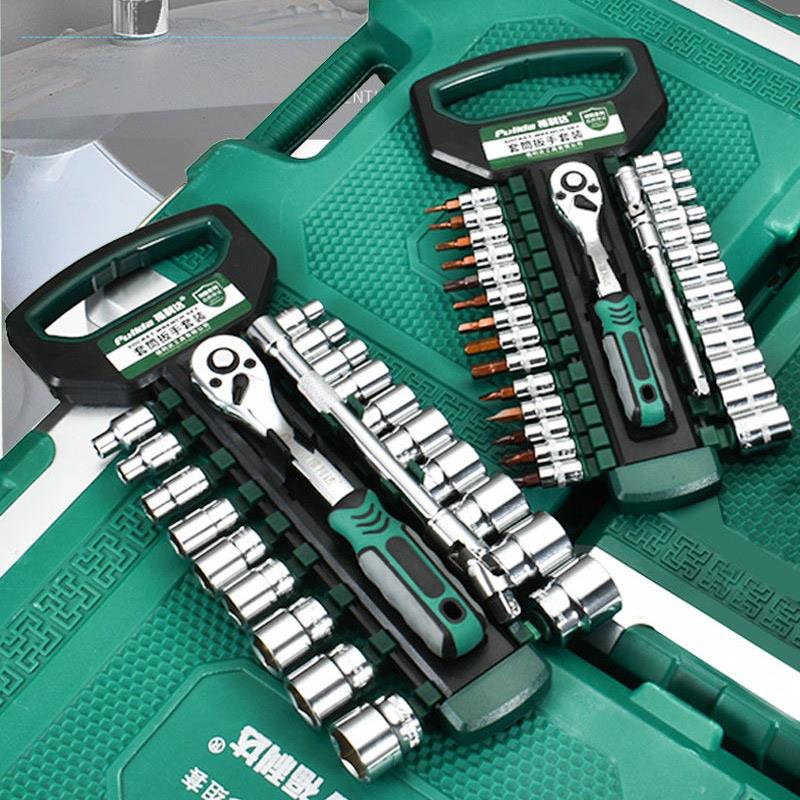 Kit de herramientas de llave de manga combinado tornillo hexagonal macho pequeño vuelo medio vuelo interno manguito rápido trinquete vuelo grande
