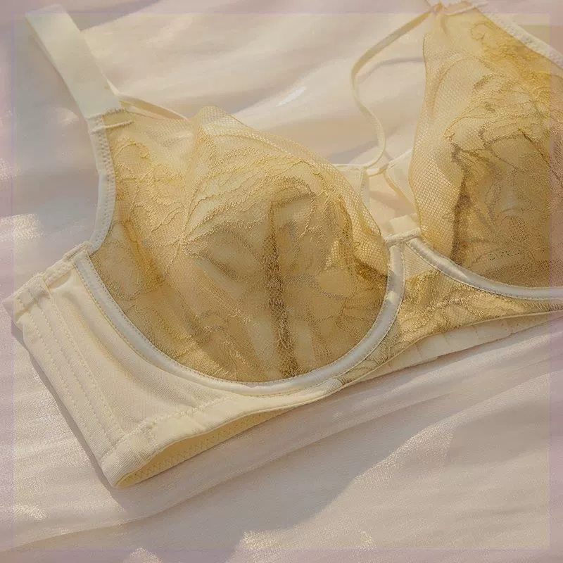 Summer thin breathable underwear, supporting bra, plus size