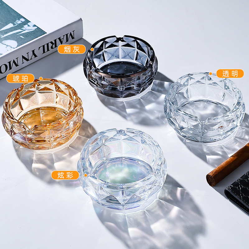 높은 가치의 가벼운 럭셔리 다이아몬드 패턴 4 색 비즈니스 재떨이 사무실 집 거실 침실 KTV 유니버설