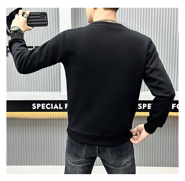 2023 nuovo maglione lungo autunno e inverno camicia inferiore da uomo stampata girocollo di fascia alta alla moda_voghion.com