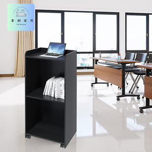 Foreign Trade Simple Bookshelf Small Cabinet with Wheels Removable Under-Table Storage Cabinet Podium Storage Cabinet
