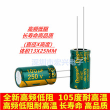 250V100UF���l�L����늽����100UF 250V �w�e13X25mm �ɴ���200V
