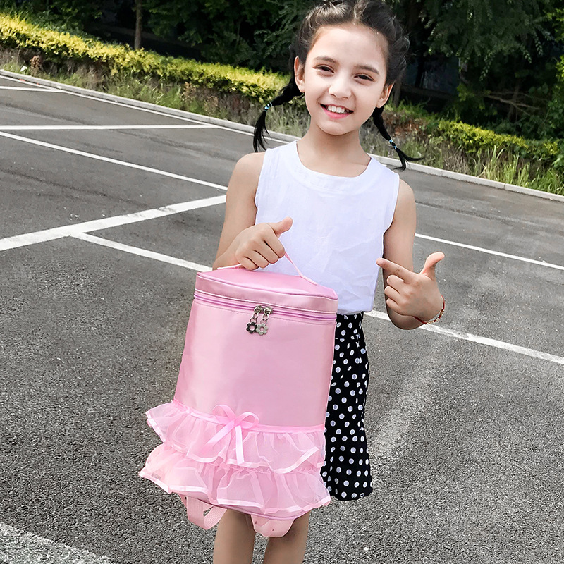Mochila bolsa de baile de los niños bolsa de Ballet de gran capacidad de encaje princesa bolsa hermosa bolsa de baile