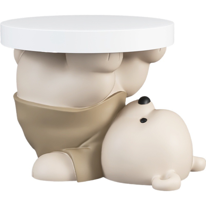 Luz de lujo vigoroso oso entrada de los zapatos del hogar cambio de taburete piso decoración bandeja de la sala de estar decoración del hogar regalo de inauguración