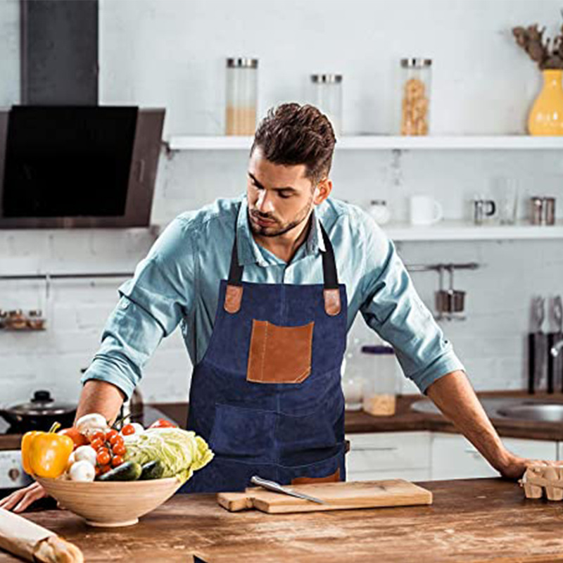 Amazon nuevo delantal de cuero de microfibra multicolor opcional carpintería jardinería ropa de trabajo delantal de terciopelo de doble cara fábrica al por mayor