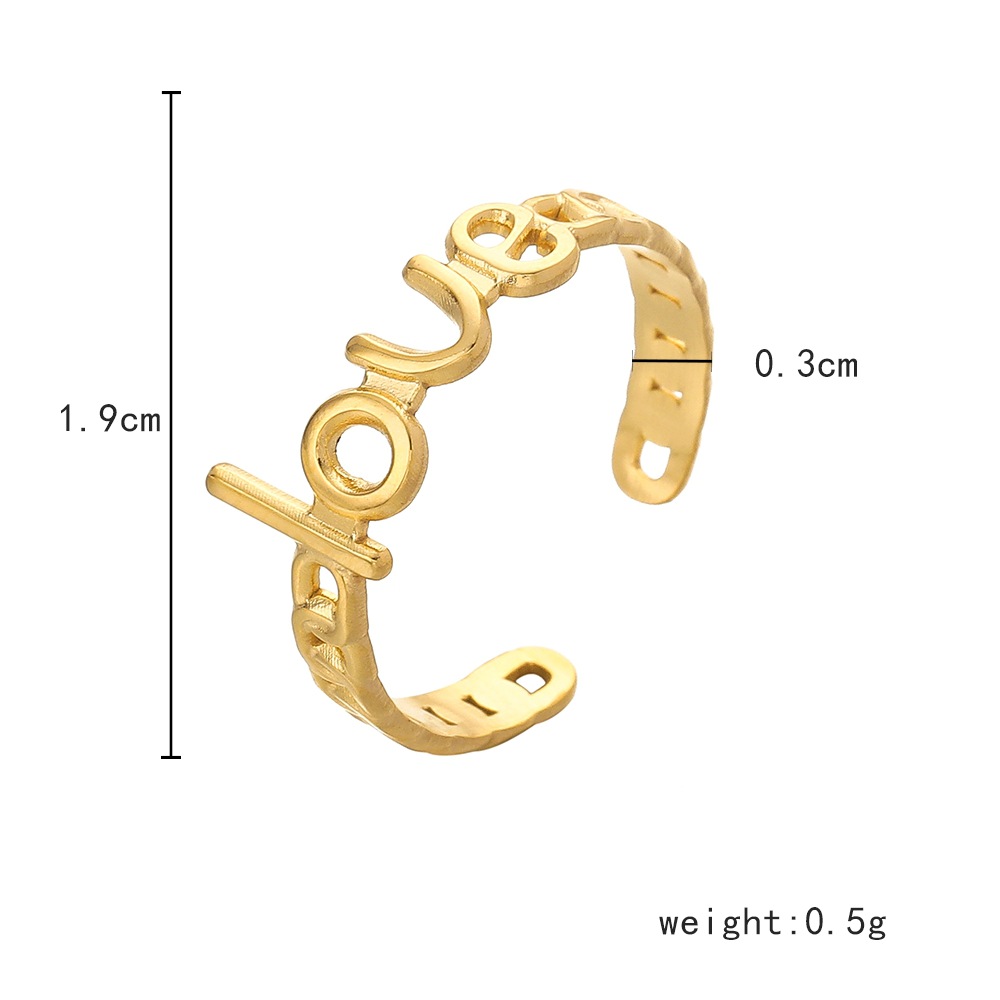 6g Weight Open Ring Classification Adjustable Ring Size 1 Piece Quantity Daily Occasion Stainless Steel Material Star, Heart Shape Pattern Women'S Gender Plating Design Simple Style Style Simple Style Star Heart Shape Stainless Steel Plating Open Ring 1 Piece 11