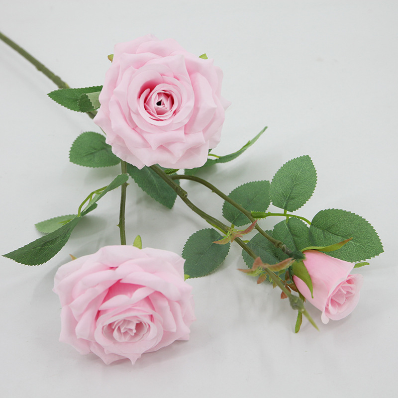 Rosa artificial sola sensación de múltiples cabezas rosa boda flor artificial sala de estar decoración tiro flor artificial flor de seda al por mayor