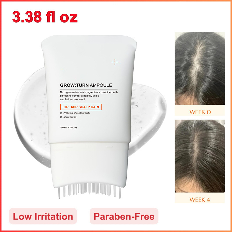 Cross-Border In-Stock Hair Growth Serum Hair Growth Essence Comes with a Brush Head for Massaging and Thickening Hair