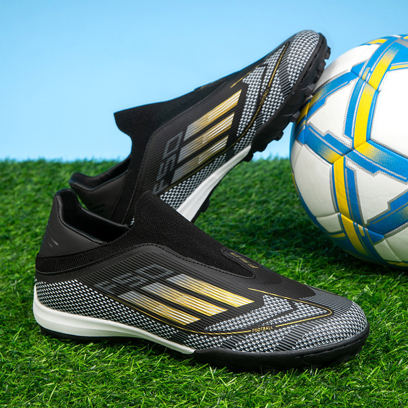 Falcon football shoes, men's AG studs, TF turf cleats, laceless design, suitable for grass fields, student model F50, non-slip and wear-resistant training shoes