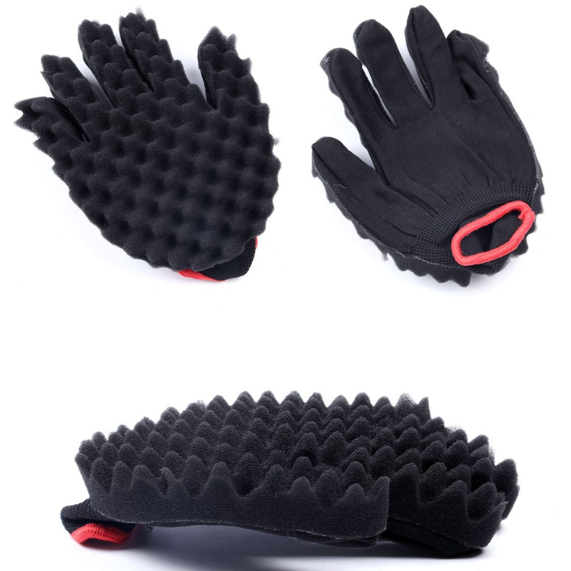 Curly sponge gloves