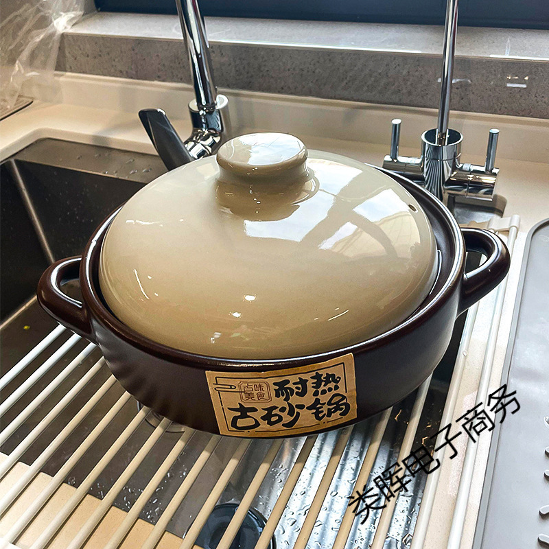 家用砂锅燃气灶耐高温煲汤炖肉锅煲仔饭煮粥陶瓷锅新款
