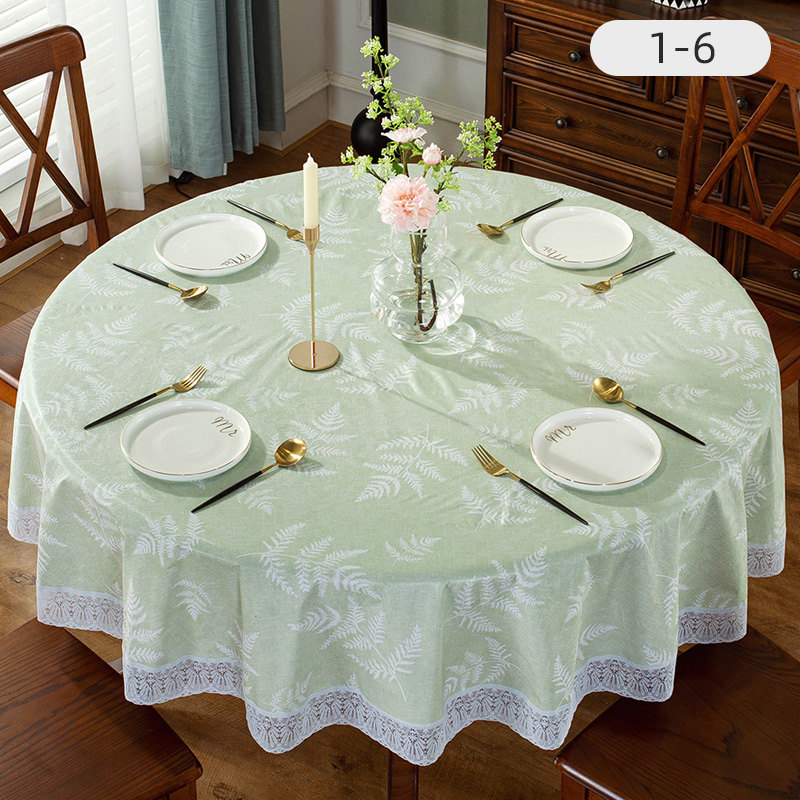 impermeable a prueba de agua a prueba de aceite a prueba de manchas PVC ecológico para el hogar mesa redonda sin lavado restaurante gran mesa redonda hotel Yuanbeiqin