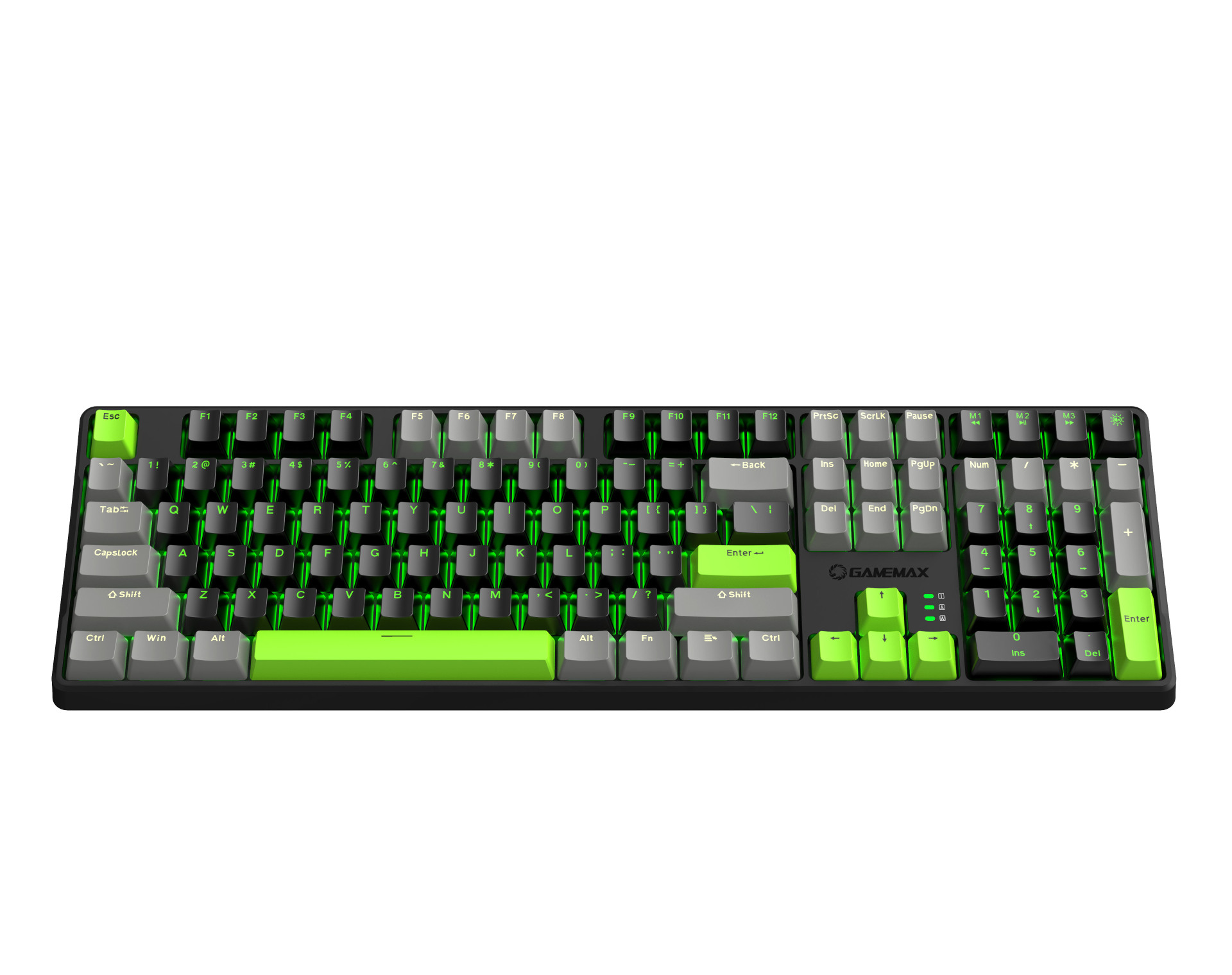 Mechanical Keyboard Wired Backlit 108 Key Green Switch Gaming_voghion.com