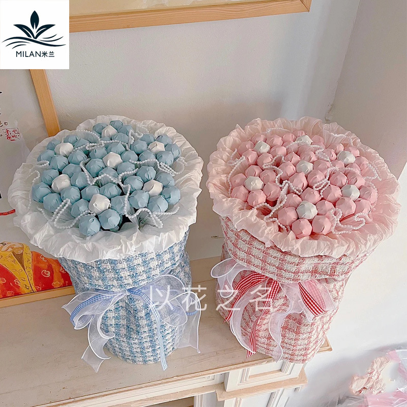 Día DE LOS NIÑOS Lollipop flor hueso snack Candy Bouquet embalaje arreglo de flores fijo artefacto hecho a mano material de bricolaje