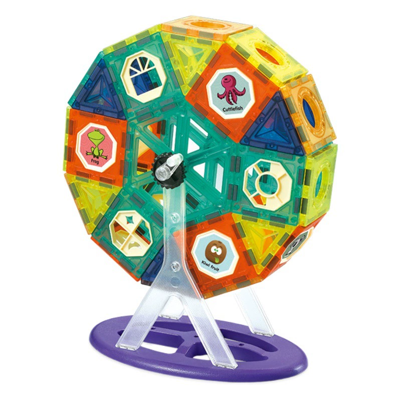 Детская красочная оконная дорожка Магнитный кусок большие частицы строительные блоки 3D Трехмерная головоломка пазл слайд-мяч развивающая игрушка дополнительный пакет