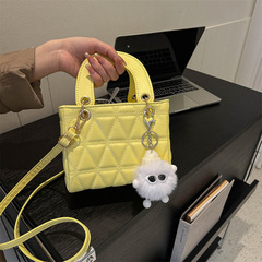 2023 Spring New Fashion Gingham Tote Shoulder Crossbody Small Square Women's Handbag Supports Large Wholesale Mixed Batch