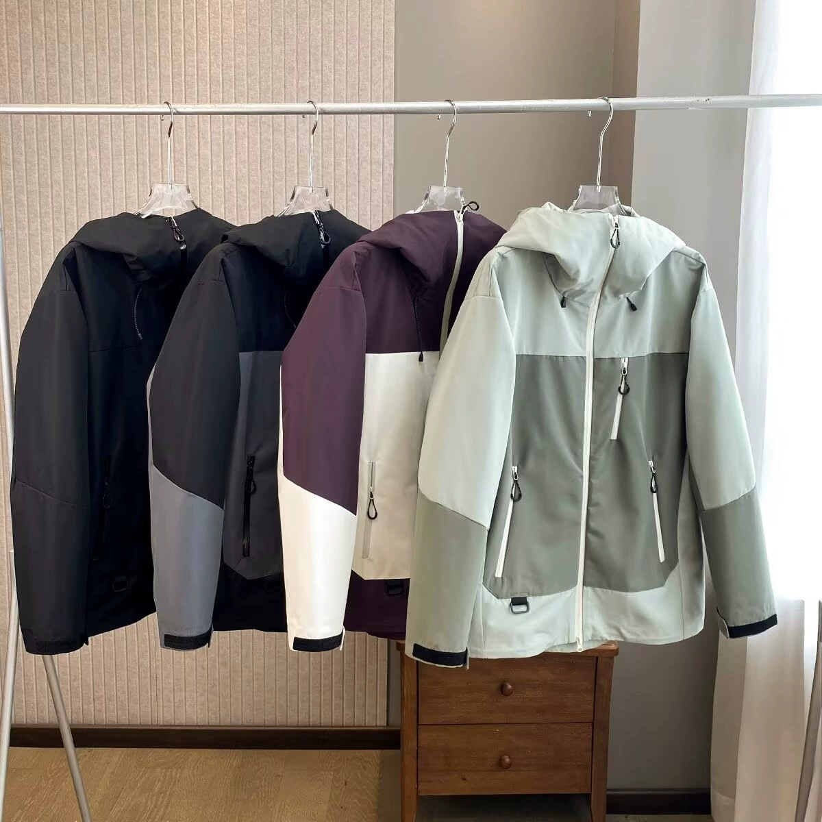 24 осенние новые цветовые мягкие чехол куртки для мужчин и женщин на открытом воздухе водонепроницаемый легкий альпинистский костюм