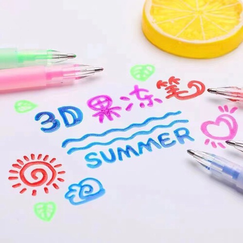 3D three-dimensional jelly pen color gel pen cute creative student rubber Peter Pan