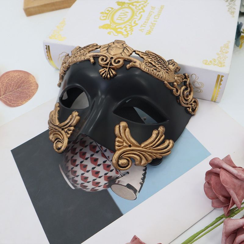 Estilo explosivo transfronterizo, fiesta de bar, fiesta de carnaval, accesorios de fiesta de Halloween, máscara de hombre de estilo romano retro de alta gama