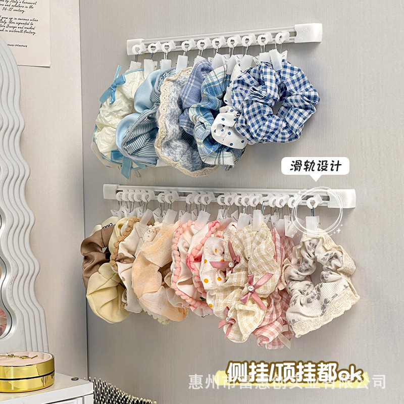 大腸ヘアゴム収納加工品、ヘアアクセサリー収納ロッド、穴あけ不要、壁掛け壁クリップ、角タオル、ヘアロープディスプレイスタンド|undefined