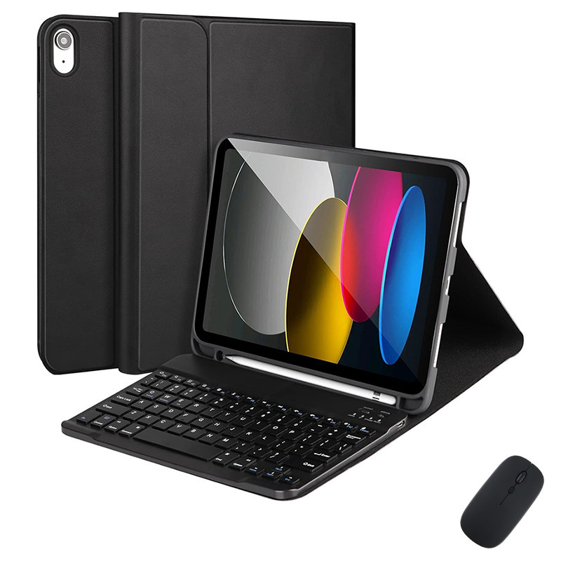 iPad10世代タブレット保護ケースに最適 10.9inch 取り外し可能な Bluetooth キーボード磁気ペンスロットレザーケース第 11 世代|undefined