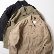 痞帅有型！男装工厂尾货春秋肌理感翻领轻工装休闲夹克衫外套男潮