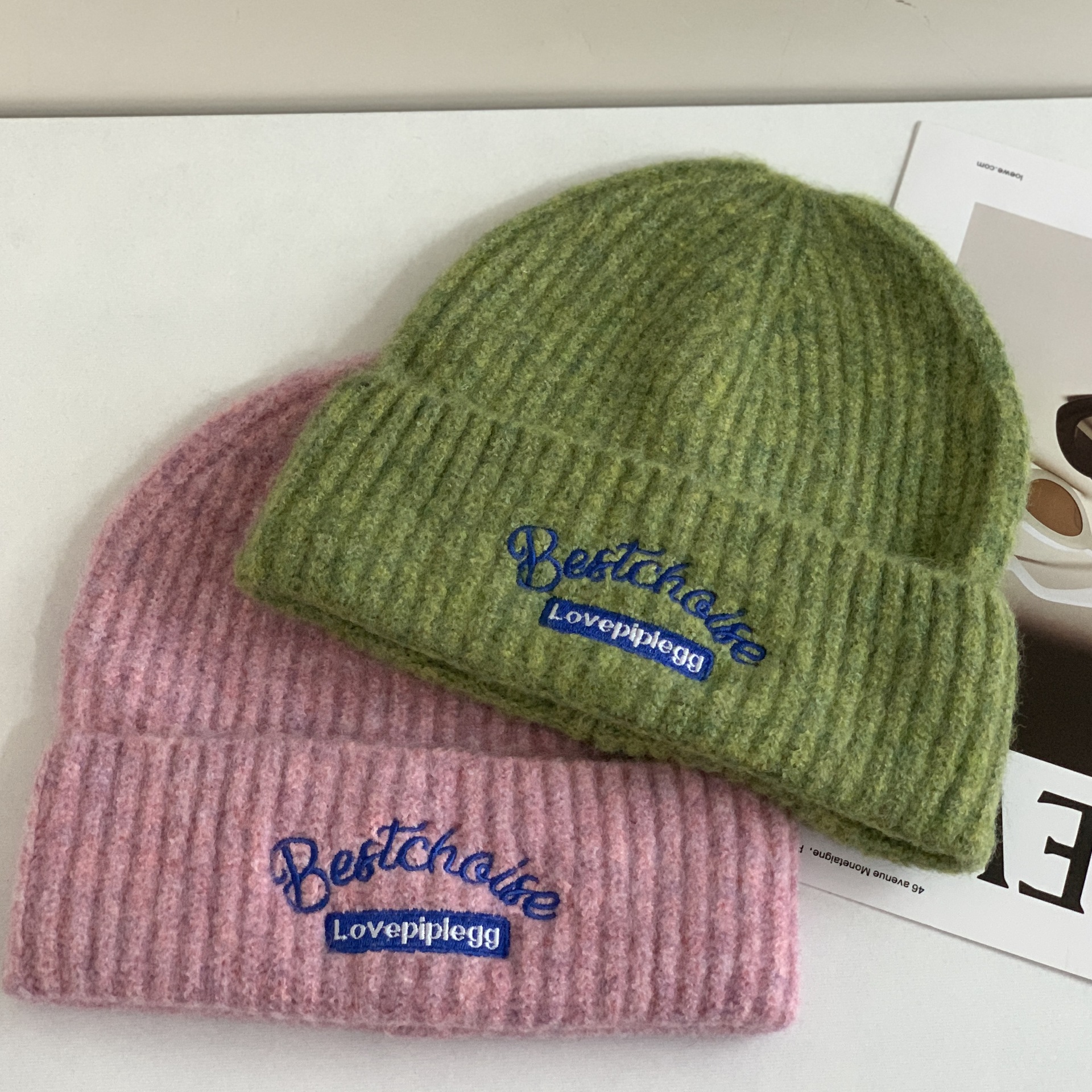 Gorro de lana para mujer multicolor estilo invierno trendy_voghion.com