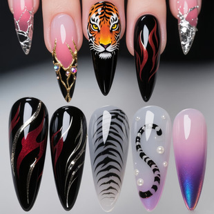 2025 Cross-Border Hot 3D Animal Image Pattern Manicure