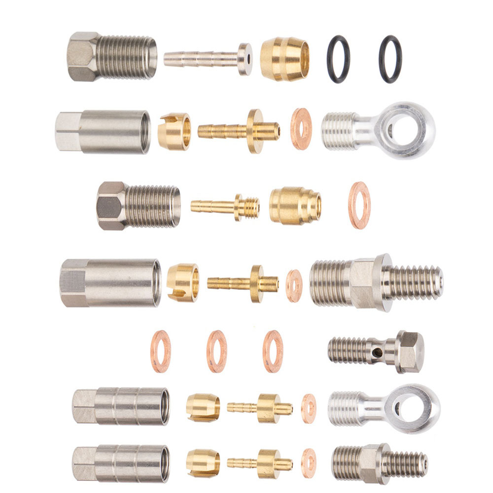 ZTTO Bicicleta de montaña Juego de juntas de tubería de aceite de freno Cabeza esférica de cinco hilos Conector hidráulico bh90bh59Hope