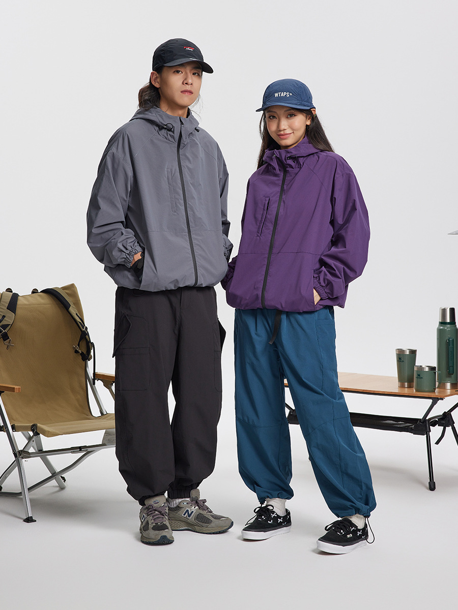 Rumeng DuPont chaqueta de tres pruebas de primavera y otoño chaqueta de camping al aire libre impermeable transpirable montañismo traje pareja color sólido