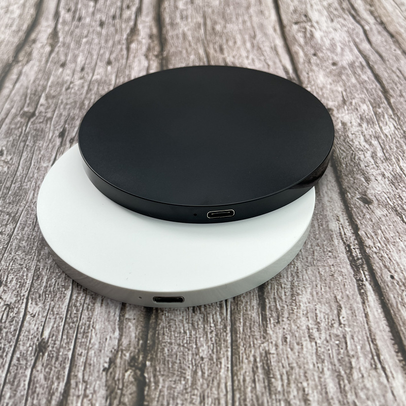 デスクトップ用丸型ワイヤレス充電器ケース、プラスチック製丸型2ピース式カムロックワイヤレス充電器ケース98MM|undefined