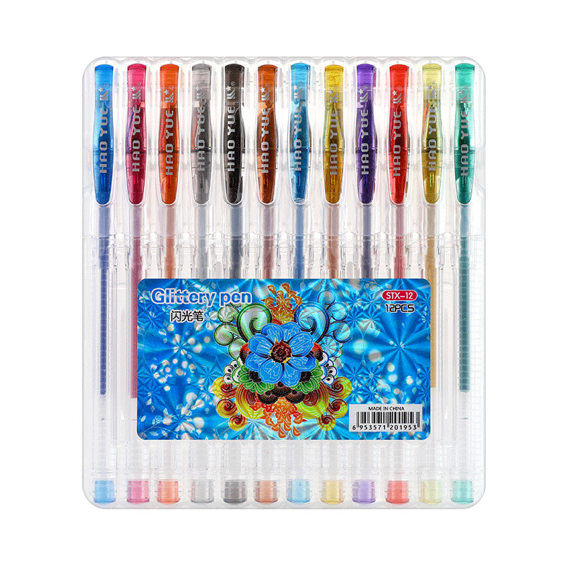 DIY24 color de la mano cuenta Flash pluma de gel de color pluma de gel brillante graffiti multicolor resalte resaltar pluma