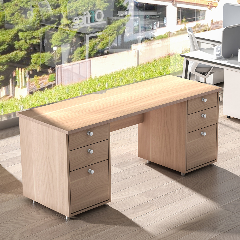 Mesa de escritorio gruesa, mesa de oficina, escritorio de computadora de oficina, simple, muebles de oficina modernos, escritorio de escritorio doméstico con cajón image 3