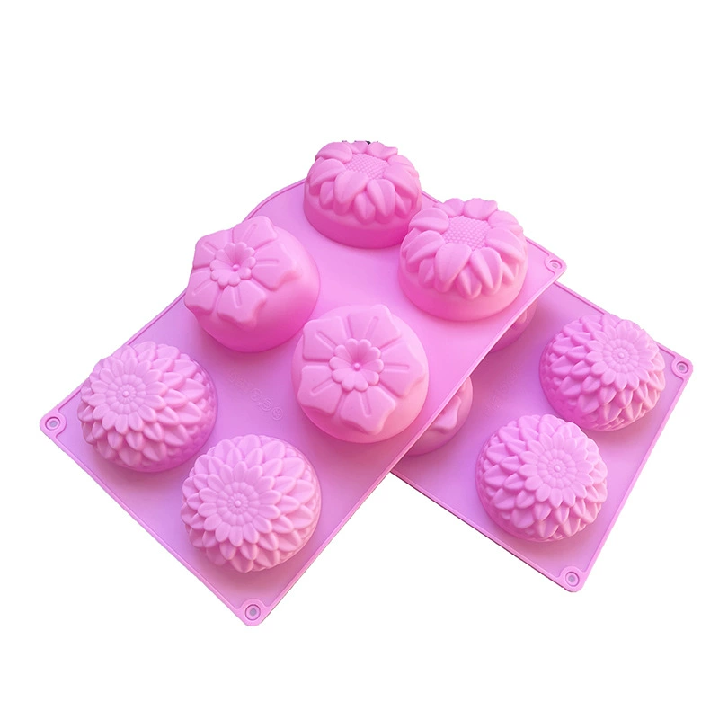 Комплект силиконовое handmade мыло цветочное солнечная энергия, форма для мыл, 3 штуки, цветочная