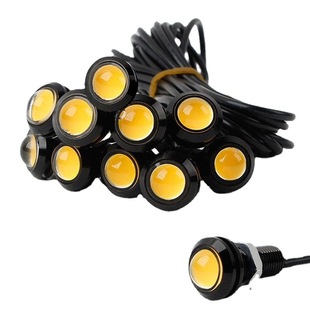 Hot Eagle Eye light car led bulb motorcycle 18MM Eagle Eye Light 9W ultra-thin waterproof Amber